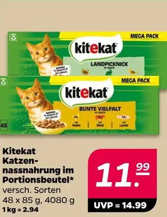 NETTO Kitekat katzennassnahrung im portionsbeutel Angebot