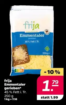 NETTO Frija emmentaler gerieben Angebot