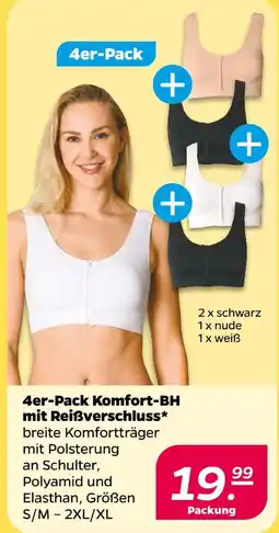 NETTO 4er-pack komfort-bh mit reißverschluss Angebot