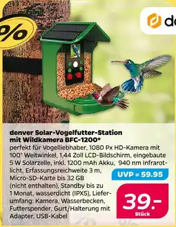 NETTO Denver solar-vogelfutter-station mit wildkamera bfc-1200 Angebot