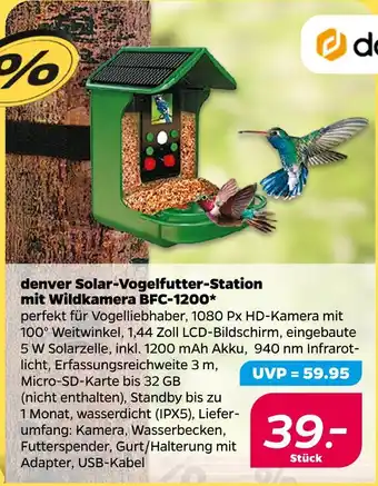 NETTO Denver solar-vogelfutter-station mit wildkamera bfc-1200 Angebot