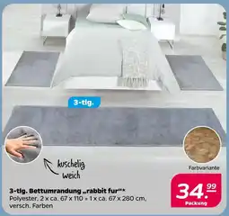 NETTO 3-tlg. bettumrandung 'rabbit fur' Angebot