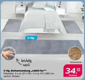 NETTO 3-tlg. bettumrandung 'rabbit fur' Angebot