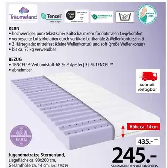 Zurbrüggen Jugendmatratze sternenland Angebot