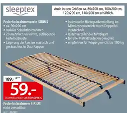 Zurbrüggen Sleeptex federholzrahmen sirius Angebot