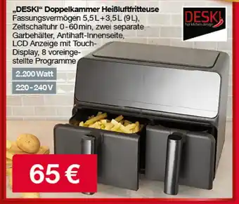 Woolworth Deski doppelkammmer heißluftfritteuse Angebot