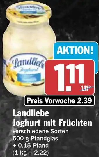 HIT Landliebe Joghurt mit Früchten Angebot