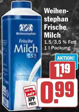 HIT Weihenstephan Frische Milch Angebot