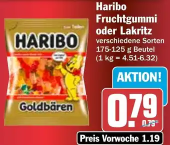 HIT Haribo Fruchtgummi oder Lakritz Angebot
