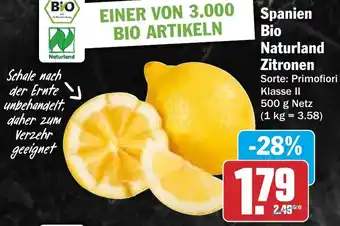 HIT Spanien Bio Naturland Zitronen Angebot