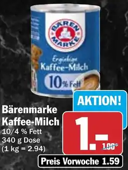 HIT Bärenmarke Kaffee-Milch Angebot