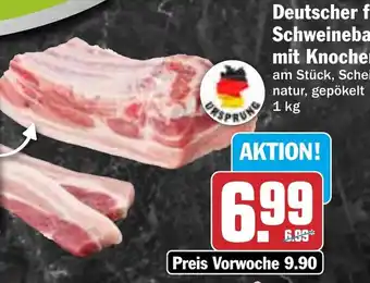 HIT Deutscher frischer Schweinebauch mit Knochen Angebot