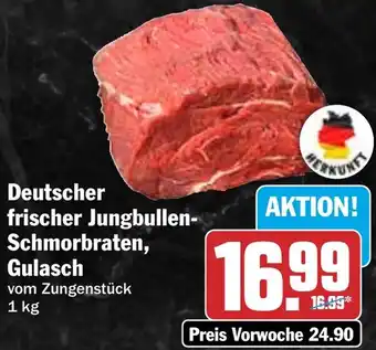 HIT Deutscher frischer Jungbullen- Schmorbraten, Gulasch Angebot