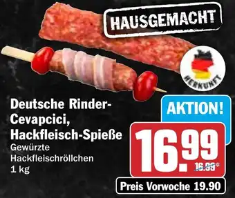 HIT Deutsche Rinder- Cevapcici, Hackfleisch-Spieße Angebot