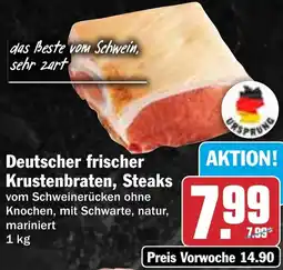 HIT Deutscher frischer Krustenbraten, Steaks Angebot