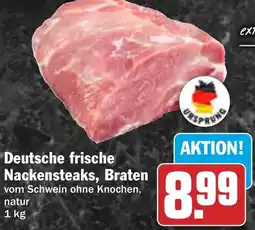HIT Deutsche frische Nackensteaks, Braten Angebot