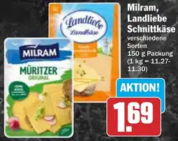 HIT Milram, Landliebe Schnittkäse Angebot