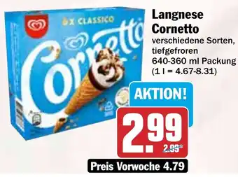 HIT Langnese Cornetto Angebot