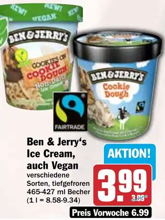 HIT Ben & Jerry's Ice Cream, auch Vegan Angebot
