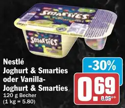HIT Nestlé Joghurt & Smarties oder Vanilla- Joghurt & Smarties Angebot