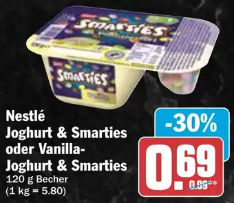 HIT Nestlé Joghurt & Smarties oder Vanilla- Joghurt & Smarties Angebot