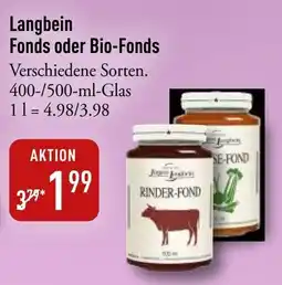 Galeria Markthalle Langbein Fonds oder Bio-Fonds Angebot