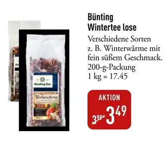 Galeria Markthalle Bünting Wintertee lose Angebot