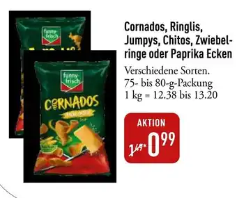 Galeria Markthalle funny frisch Cornados, Ringlis, Jumpys, Chitos, Zwiebel- ringe oder Paprika Ecken Angebot