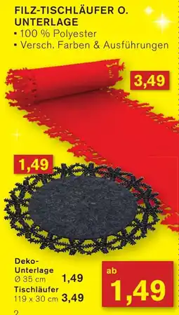 KODi FILZ-TISCHLÄUFER O. UNTERLAGE Angebot