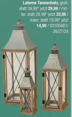 Opti Wohnwelt Laterne Tannenholz Angebot