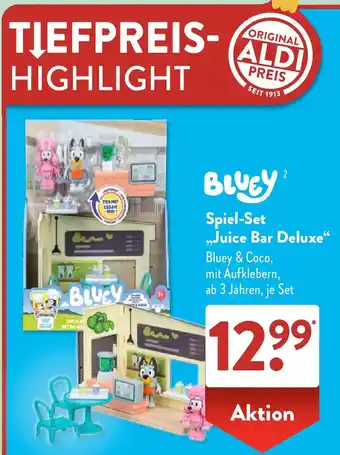 Aldi Süd Bluey Spiel-Set ,,Juice Bar Deluxe" Angebot