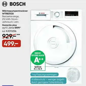 Galeria Bosch Warmepumpentrockner | WTR83V20 Angebot