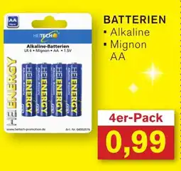 KODi HEITECH Alkaline-Batterien 4er-Pack Angebot