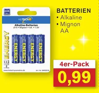 KODi HEITECH Alkaline-Batterien 4er-Pack Angebot