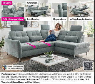 Opti Wohnwelt Polstergarnitur Angebot