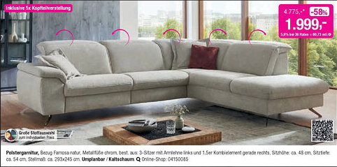 Opti Wohnwelt Polstergarnitur Angebot