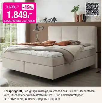 Opti Wohnwelt Boxspringbett Angebot