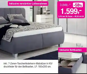 Opti Wohnwelt 7-Zonen-Taschenfederkern-Matratzen Angebot
