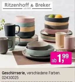 Opti Wohnwelt Ritzenhoff & Breker Geschirrserie Angebot
