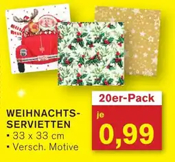 KODi WEIHNACHTS- SERVIETTEN Angebot