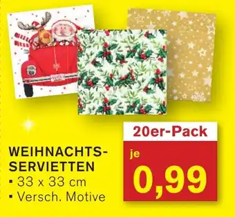 KODi WEIHNACHTS- SERVIETTEN Angebot