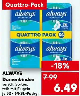 Kaufland ALWAYS Damenbinden Angebot