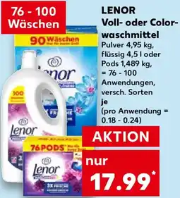 Kaufland LENOR Voll- oder Colorwaschmittel Angebot