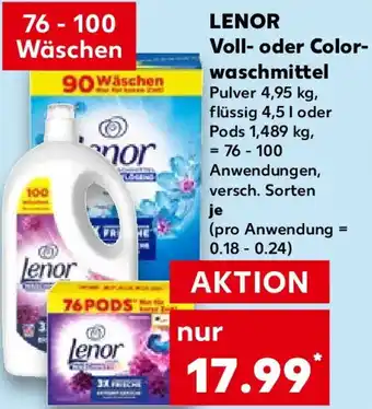 Kaufland LENOR Voll- oder Colorwaschmittel Angebot