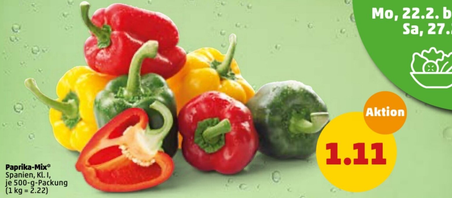 Paprika mix Angebot bei PENNY