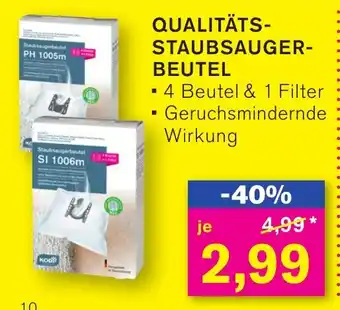 KODi QUALITÄTS- STAUBSAUGER- BEUTEL Angebot