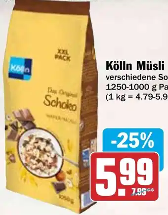 HIT Kölln Müsli XXL Angebot
