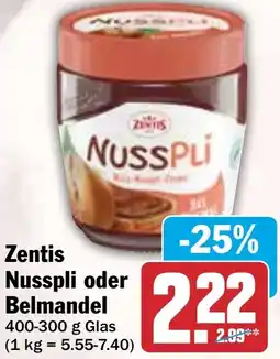 HIT Zentis Nusspli oder Belmandel Angebot