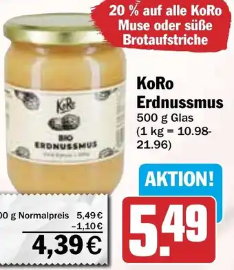 HIT KoRo Erdnussmus Angebot