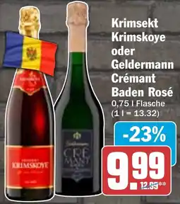 HIT Krimsekt Krimskoye oder Geldermann Crémant Baden Rosé Angebot